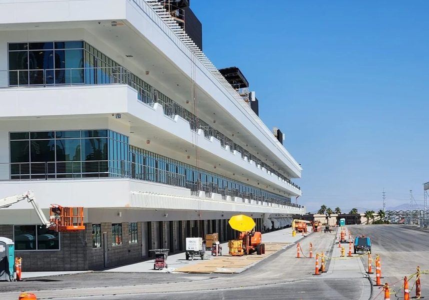 F1 Las Vegas Grand Prix Pit Building 95% Complete and 100% Renamed