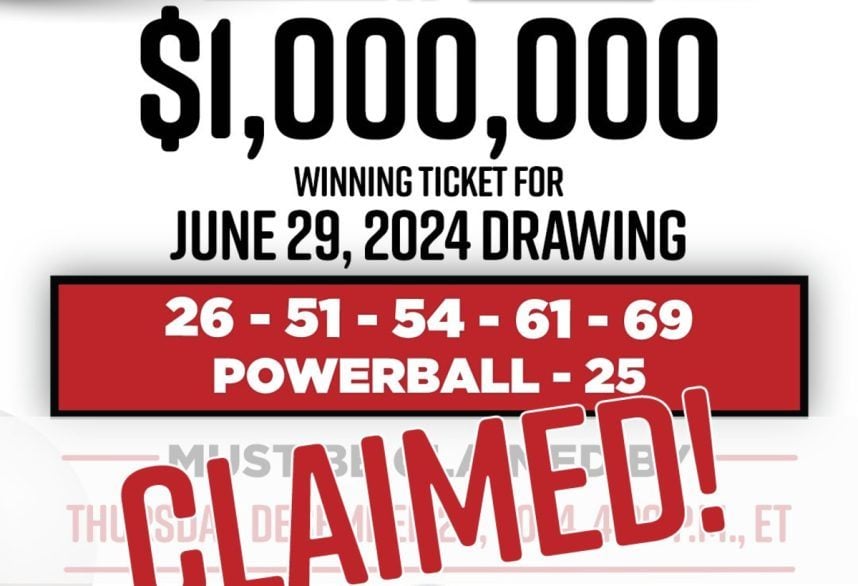 $1M Powerball Ticket Claimed Just Hours Before It Was To Expire in Indiana