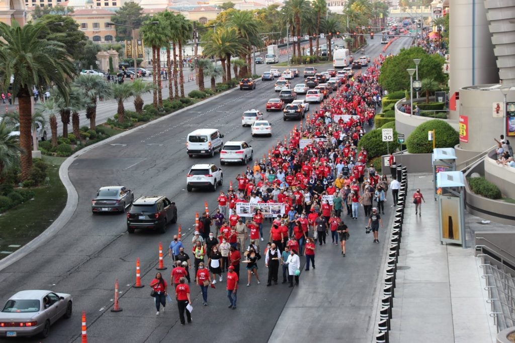 Culinary Union Hits the Strip, Hopes More Visitors Will Mean More Workers Recalled