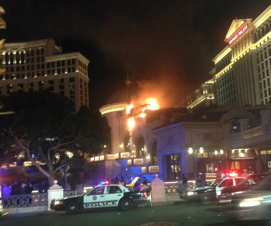 Bellagio in Las Vegas Lights Up with Boutique Roof Blaze, Firefighters Respond Quickly