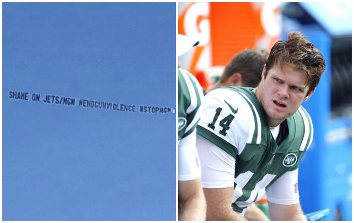 New York Jets Partnership With MGM Resorts Condemned by Circling Mystery Airplane Banner