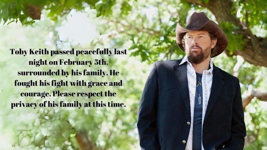 Las Vegas Headliner and Nashville Icon Toby Keith Dies